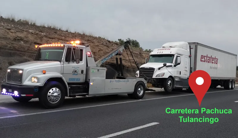 Posición de la grúa de arrastre estafeta